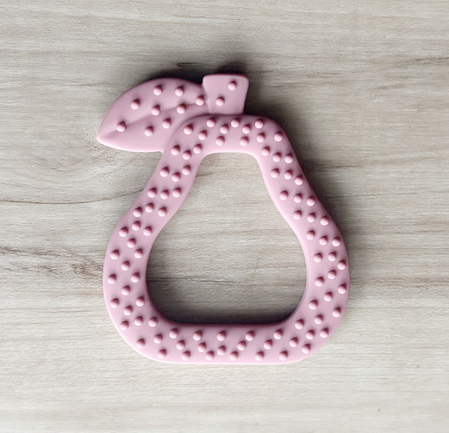 Eco-Friendly Bpa Free Pear Shaped Baby Silicone Soothing Teether